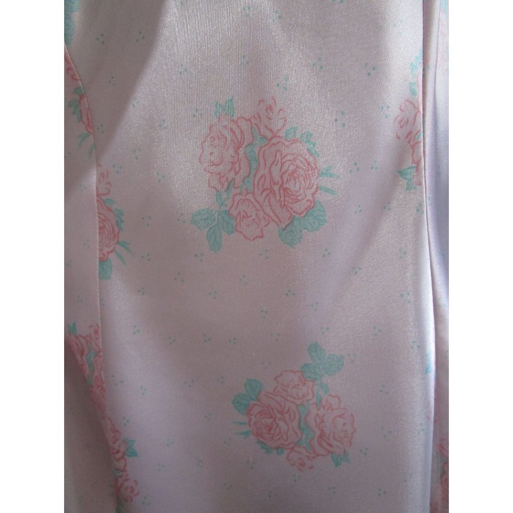 Vintage TJW by Mervyns Chemise Baby Doll Pink Rose Wide Strap Ladies M GUC - Picture 8 of 12
